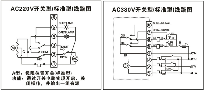 精小型電動執行器接線圖